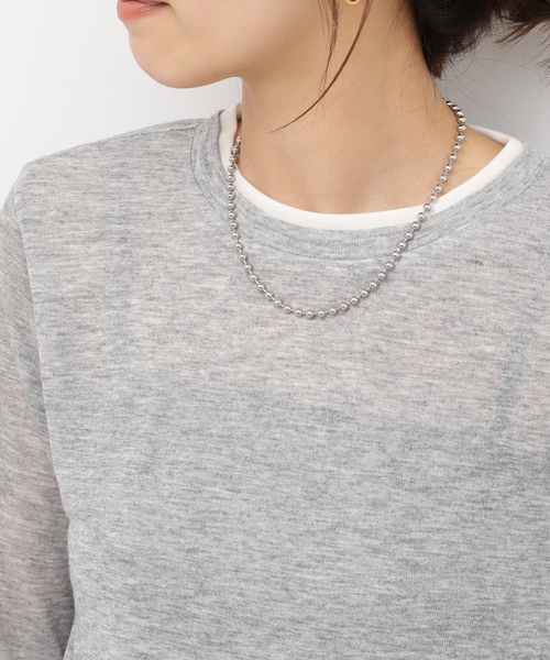 JOURNAL STANDARD relume（ジャーナルスタンダード　レリューム）の「RELUME ボールチェーン3ボンセットネックレス（ネックレス・レディース・ゴールド/シルバー・FREE）」の6枚目の写真