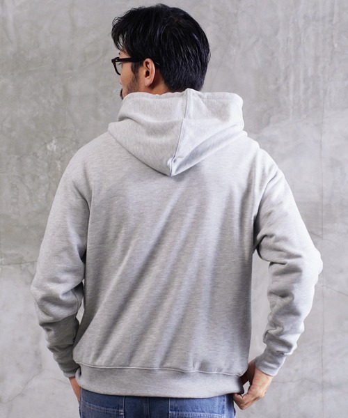 jiggys shop（ジギーズショップ）の「ワンポイント刺繍 裏毛 ジップアップパーカー フーディー（パーカー・メンズ・グレー/ブラック/ネイビー/ブラウン/ホワイト・MEDIUM/LARGE/SMALL/X-LARGE）」の19枚目の写真