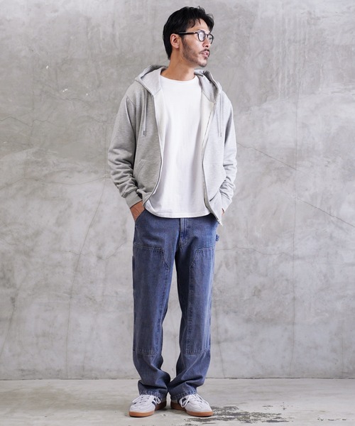 jiggys shop（ジギーズショップ）の「ワンポイント刺繍 裏毛 ジップアップパーカー フーディー（パーカー・メンズ・グレー/ブラック/ネイビー/ブラウン/ホワイト・MEDIUM/LARGE/SMALL/X-LARGE）」の20枚目の写真