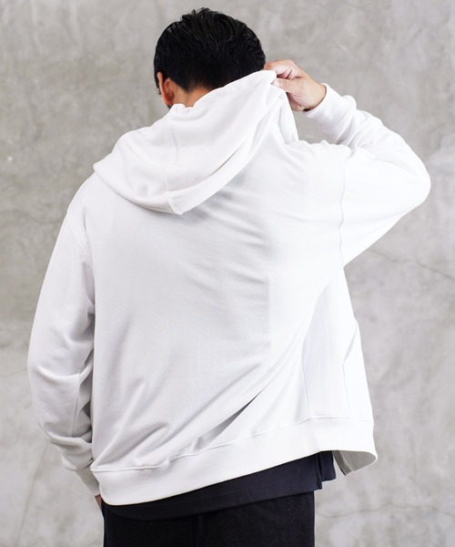 jiggys shop（ジギーズショップ）の「ワンポイント刺繍 裏毛 ジップアップパーカー フーディー（パーカー・メンズ・グレー/ブラック/ネイビー/ブラウン/ホワイト・MEDIUM/LARGE/SMALL/X-LARGE）」の7枚目の写真