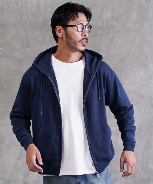 jiggys shop（ジギーズショップ）の「ワンポイント刺繍 裏毛 ジップ