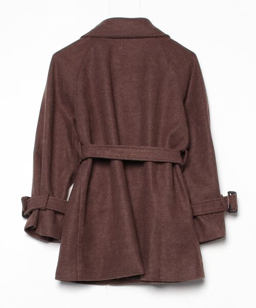 FREE STYLISTS（フリー スタイリスト）の「YUGA_YGMC  Wool-like trench coat（トレンチコート・レディース・ブラウン/オフホワイト・FREE）」の3枚目の写真