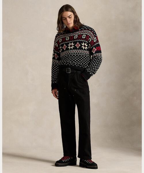 【新品•現行タグ】Ralph Lauren スノーフレークコットンウールニット スノーフレーク コットンカシミヤ セーター（ニット/セーター）｜POLO