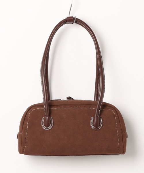 apres jour clair（アプレジュールクレア）の「【apres jour clair】フェイクスエードスクエアボストンバッグ（ハンドバッグ・レディース・ブラック/ブラウン系その他・FREE）」の10枚目の写真