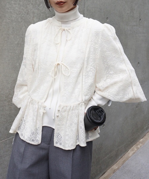2WAY LACE PEPLUM BLOUSE(シャツ/ブラウス)|Ameri(アメリ)の 2WAY LACE PEPLUM BLOUSE(シャツ/ブラウス)|Ameri(アメリ)の