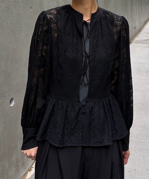 2WAY LACE PEPLUM BLOUSE（シャツ/ブラウス）｜Ameri（アメリ）の