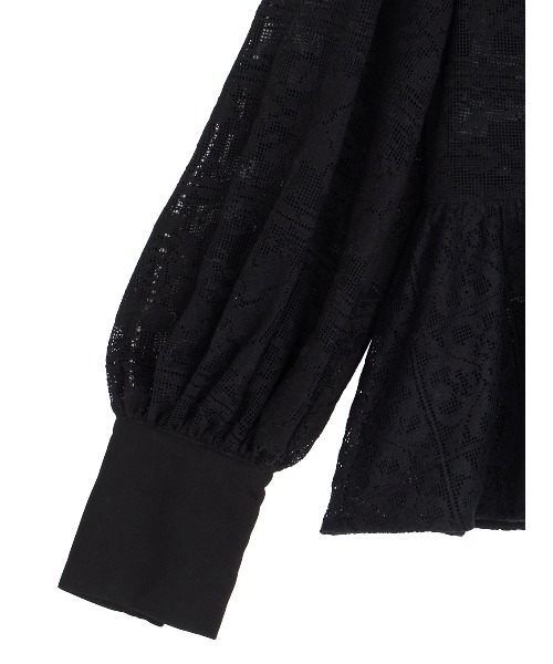 Ameri（アメリ）の「2WAY LACE PEPLUM BLOUSE（シャツ/ブラウス・レディース・ブラック/オフホワイト・FREE）」の12枚目の写真
