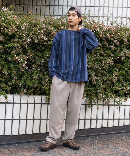 niko and...（ニコアンド）の「ツータックテーパードパンツ（スラックス・メンズ・その他1/チャコール/ベージュ/ライトグレー/ブラウン/ブラック・MEDIUM/LARGE）」の7枚目の写真