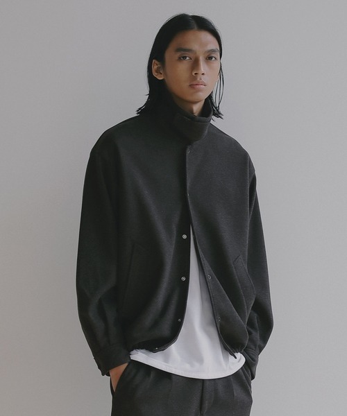 BAYFLOW（ベイフロー）の「【EF(エフ)】ウールライクジャージブルゾン（MEN）（ブルゾン・メンズ・ダークグレー/ブラウン・MEDIUM/LARGE）」の2枚目の写真