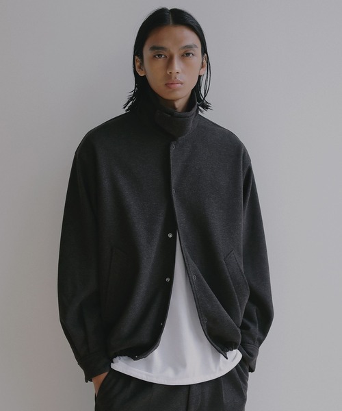 BAYFLOW（ベイフロー）の「【EF(エフ)】ウールライクジャージブルゾン（MEN）（ブルゾン・メンズ・ダークグレー/ブラウン・MEDIUM/LARGE）」の5枚目の写真