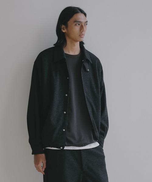 BAYFLOW（ベイフロー）の「【EF(エフ)】ウールライクジャージブルゾン（MEN）（ブルゾン・メンズ・ダークグレー/ブラウン・MEDIUM/LARGE）」の6枚目の写真