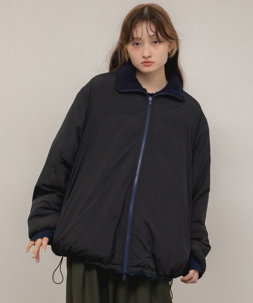 セール】【Hideka Original】2WAYリバーシブルボアブルゾン