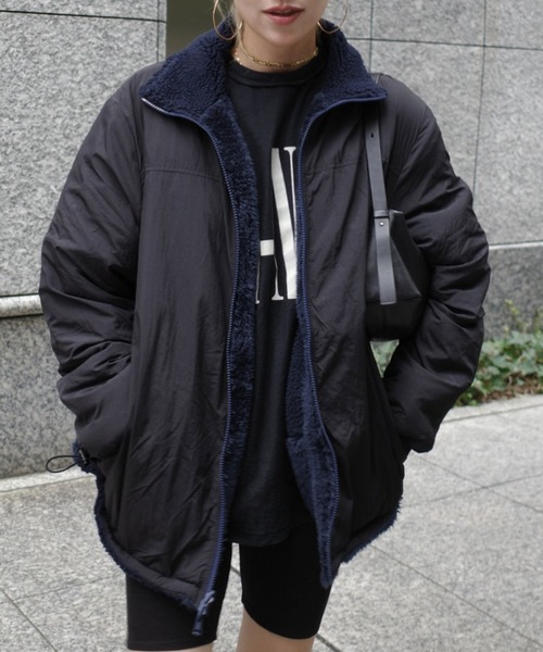 Hideka Original】2WAYリバーシブルボアブルゾン / ジャケット