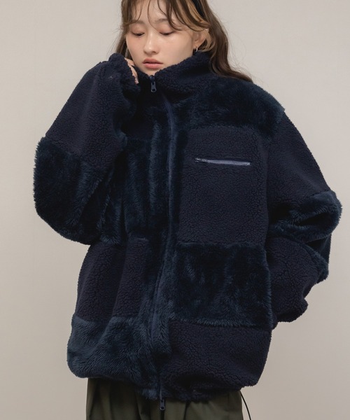 Hideka Original】2WAYリバーシブルボアブルゾン / ジャケット