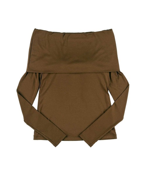 OUR WACOAL（アワワコール）の「カップ付きオフショルダー（Tシャツ/カットソー・レディース・レッド/ブラウン/アイボリー/ブラック・L/M）」の16枚目の写真