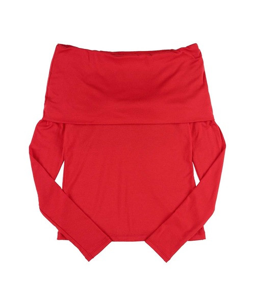 OUR WACOAL（アワワコール）の「カップ付きオフショルダー（Tシャツ/カットソー・レディース・レッド/ブラウン/アイボリー/ブラック・L/M）」の9枚目の写真