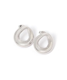 BAYFLOW | ステンレスニュアンスフープピアス(ピアス(両耳用))