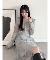 ラッフルイレヘムロングワンピース