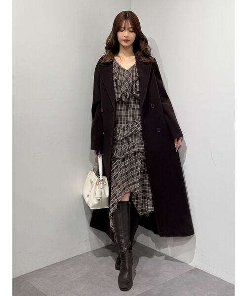 MERCURYDUO(マーキュリーデュオ)の「ラッフルイレヘムロングワンピース(ワンピース・レディース・ブラウン/ブラック/グレー・MEDIUM/SMALL)」の19枚目の写真