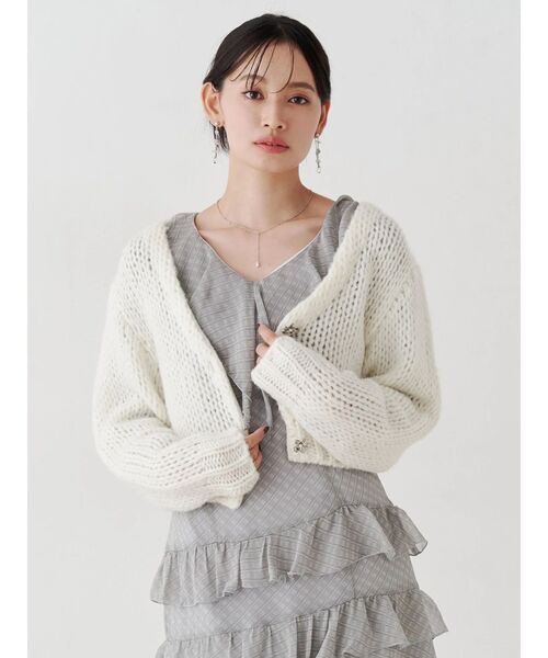 MERCURYDUO（マーキュリーデュオ）の「ラッフルイレヘムロングワンピース（ワンピース・レディース・ブラウン/ブラック/グレー・MEDIUM/SMALL）」の11枚目の写真