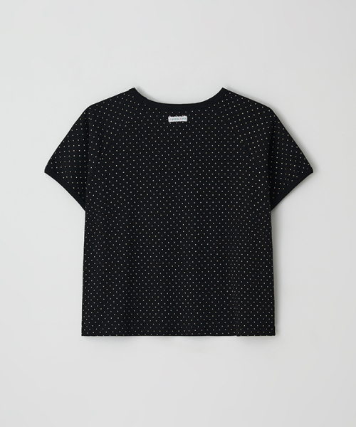 RONRON(ロンロン)の「DOT RINGER PUFF T SHIRT BLACK(Tシャツ/カットソー・レディース・その他・FREE)」の2枚目の写真
