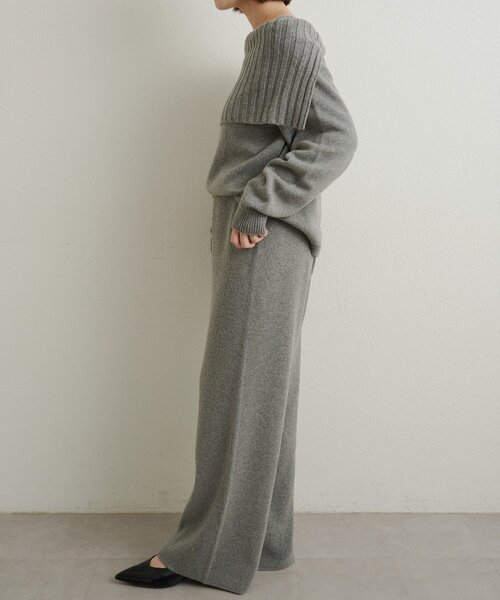 Omekashi(オメカシ)の「ニットパンツ(その他パンツ・レディース・グレー/ブラウン・36/38)」の6枚目の写真