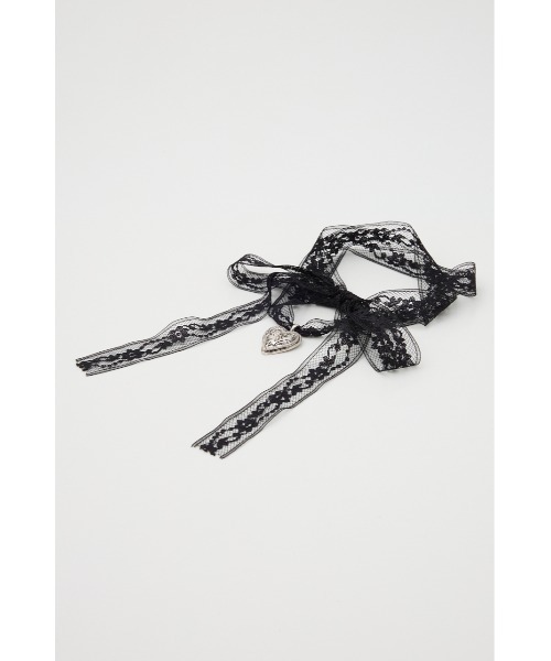 SLY（スライ）の「HEART MOTIF LACE CHOKER ハートモチーフ レース チョーカー（チョーカー・レディース・ブラック/ホワイト・FREE）」の8枚目の写真