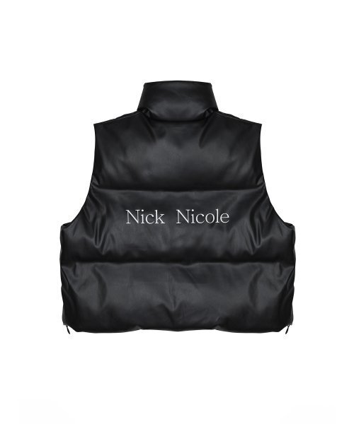 NICK&NICOLE(ニックアンドニコール)の「LEATHER LOGO PADDING VEST_BLACK(ベスト・レディース・その他・FREE)」の5枚目の写真