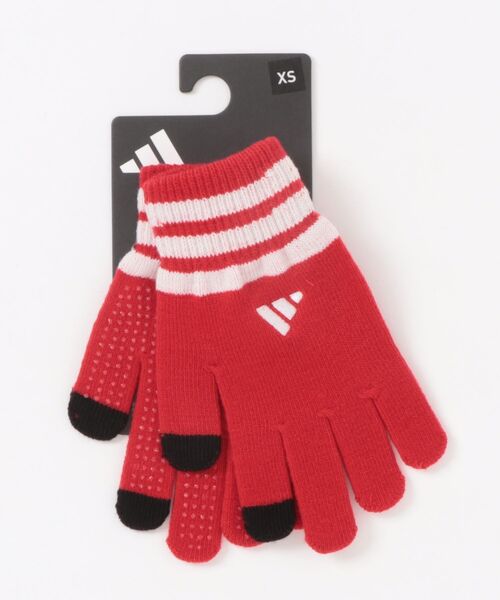 adidas（アディダス）の「《adidas》53 ｷｯｽﾞﾆｯﾄｸﾞﾛｰﾌﾞ（手袋・キッズ・ロイヤルブルー/ブラック/レッド・XS/XXS）」の3枚目の写真
