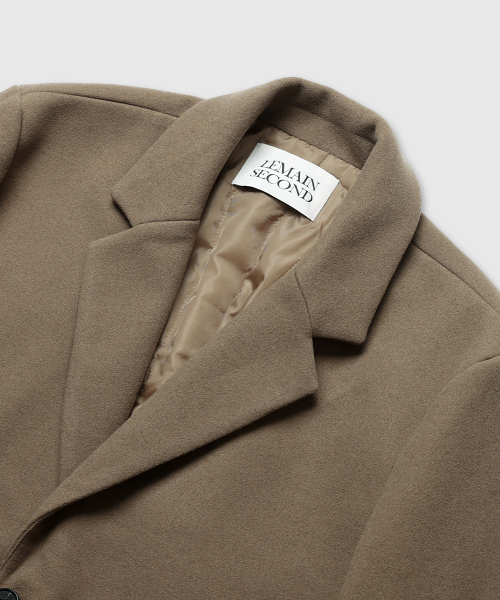 LEMAIN SECOND（リメインセカンド）の「WOOL BLEND OVERFIT SINGLE COAT [BEIGE]（チェスターコート・メンズ・その他・LARGE/X-LARGE/MEDIUM）」の6枚目の写真