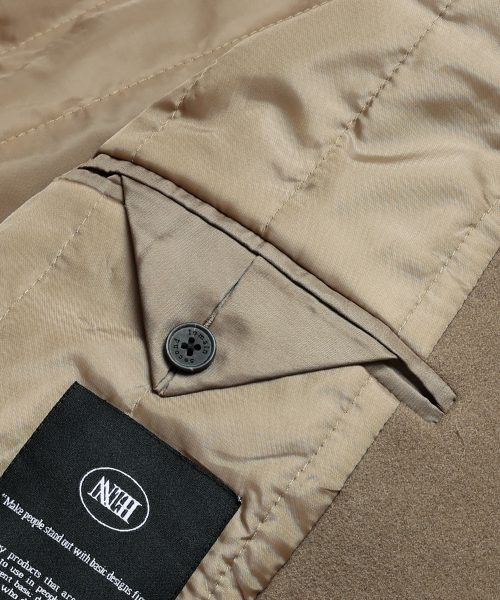 LEMAIN SECOND（リメインセカンド）の「WOOL BLEND OVERFIT SINGLE COAT [BEIGE]（チェスターコート・メンズ・その他・LARGE/X-LARGE/MEDIUM）」の9枚目の写真