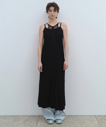 MILLO WOMEN（ミロウーマン）の「メッシュバックストリングジャージドレス[ブラック]（ワンピース）」