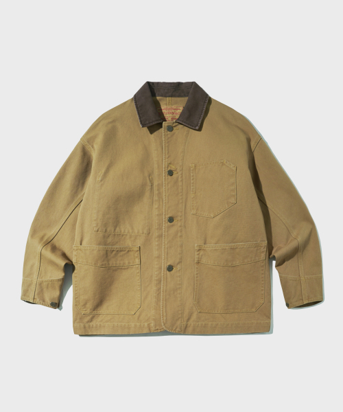 OUTSTANDING(アウトスタンディング)の「CANVAS COVERALL JACKET_BEIGE(ミリタリージャケット・メンズ・その他・SMALL/MEDIUM/LARGE)」の1枚目の写真