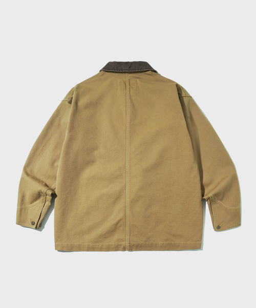 OUTSTANDING(アウトスタンディング)の「CANVAS COVERALL JACKET_BEIGE(ミリタリージャケット・メンズ・その他・SMALL/MEDIUM/LARGE)」の2枚目の写真