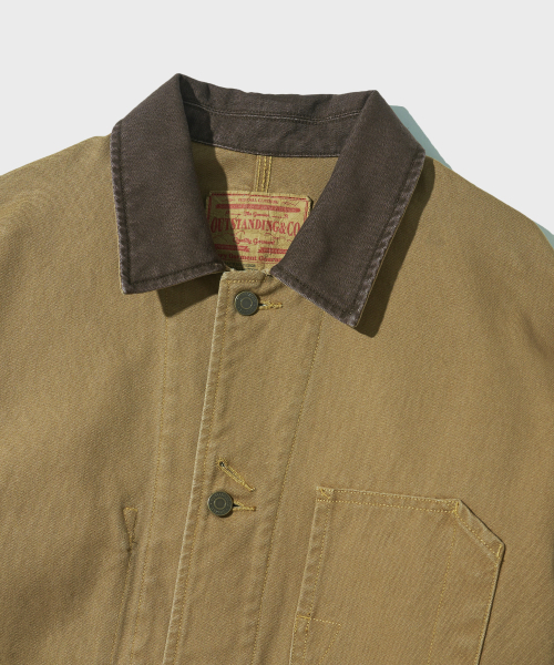 OUTSTANDING(アウトスタンディング)の「CANVAS COVERALL JACKET_BEIGE(ミリタリージャケット・メンズ・その他・SMALL/MEDIUM/LARGE)」の3枚目の写真