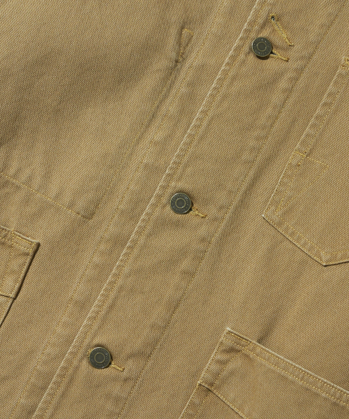 OUTSTANDING(アウトスタンディング)の「CANVAS COVERALL JACKET_BEIGE(ミリタリージャケット・メンズ・その他・SMALL/MEDIUM/LARGE)」の4枚目の写真
