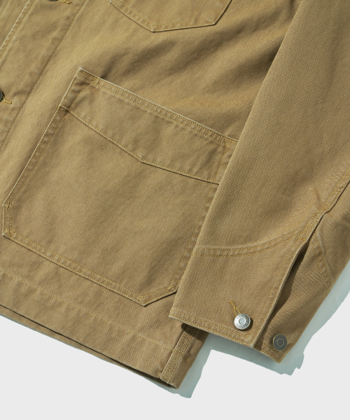 OUTSTANDING(アウトスタンディング)の「CANVAS COVERALL JACKET_BEIGE(ミリタリージャケット・メンズ・その他・SMALL/MEDIUM/LARGE)」の5枚目の写真