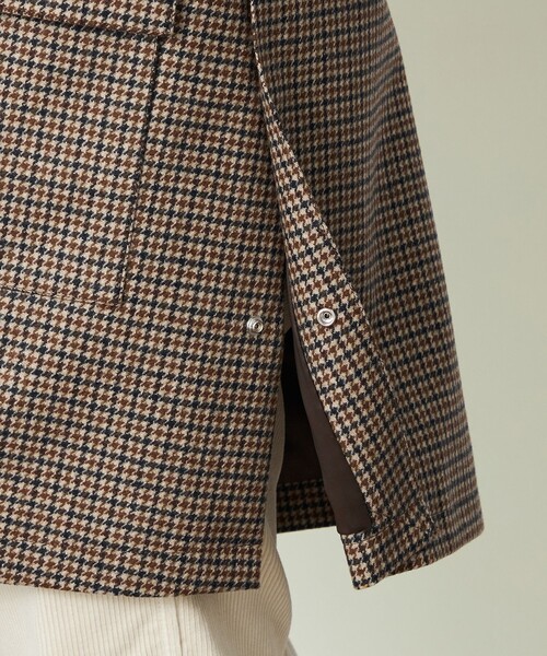 MACKINTOSH PHILOSOPHY(マッキントッシュ フィロソフィー)の「GREY LABEL 【SOMERFORD(サマーフォード)】ライトメルトンチェック製(ステンカラーコート・レディース・ブラウン系その他5/チャコールグレー・2/6)」の16枚目の写真
