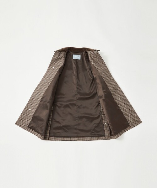 MACKINTOSH PHILOSOPHY(マッキントッシュ フィロソフィー)の「GREY LABEL 【SOMERFORD(サマーフォード)】ライトメルトンチェック製(ステンカラーコート・レディース・ブラウン系その他5/チャコールグレー・2/6)」の17枚目の写真