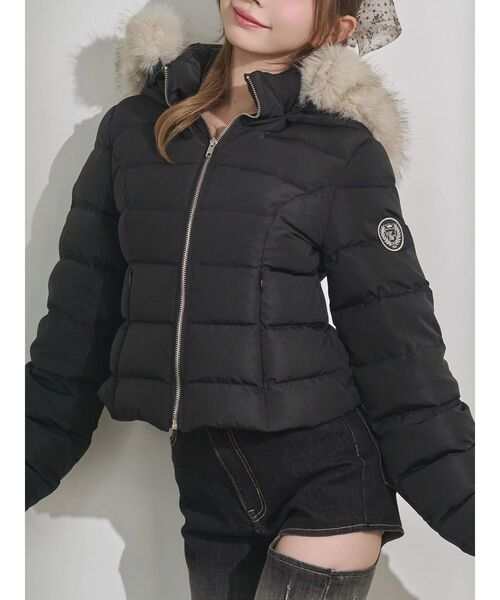 EATME(イートミー)の「キルティングラインダウンブルゾン(ダウンジャケット/コート・レディース・ピンク/ブラック/アイボリー・FREE)」の1枚目の写真