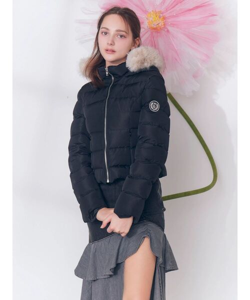 EATME(イートミー)の「キルティングラインダウンブルゾン(ダウンジャケット/コート・レディース・ピンク/ブラック/アイボリー・FREE)」の7枚目の写真