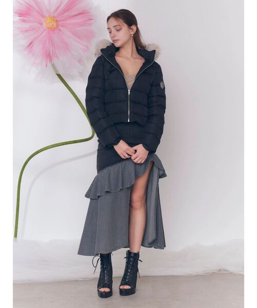 EATME(イートミー)の「キルティングラインダウンブルゾン(ダウンジャケット/コート・レディース・ピンク/ブラック/アイボリー・FREE)」の8枚目の写真