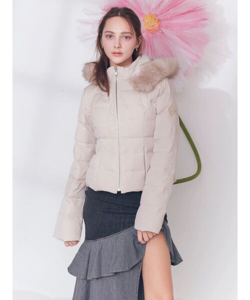 EATME(イートミー)の「キルティングラインダウンブルゾン(ダウンジャケット/コート・レディース・ピンク/ブラック/アイボリー・FREE)」の13枚目の写真