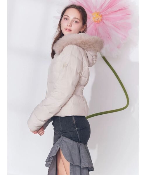 EATME(イートミー)の「キルティングラインダウンブルゾン(ダウンジャケット/コート・レディース・ピンク/ブラック/アイボリー・FREE)」の14枚目の写真