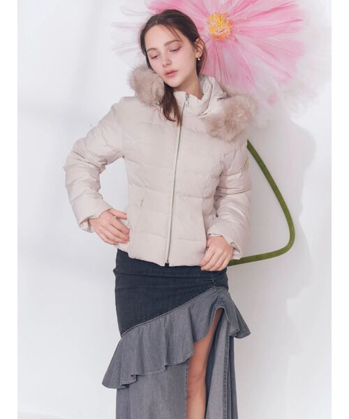 EATME(イートミー)の「キルティングラインダウンブルゾン(ダウンジャケット/コート・レディース・ピンク/ブラック/アイボリー・FREE)」の15枚目の写真