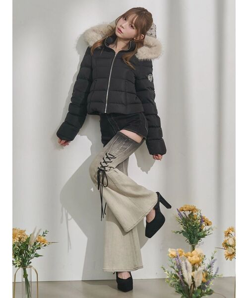 EATME(イートミー)の「キルティングラインダウンブルゾン(ダウンジャケット/コート・レディース・ピンク/ブラック/アイボリー・FREE)」の17枚目の写真