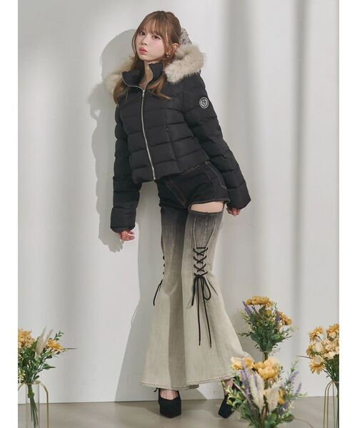 EATME(イートミー)の「キルティングラインダウンブルゾン(ダウンジャケット/コート・レディース・ピンク/ブラック/アイボリー・FREE)」の18枚目の写真