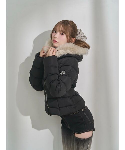 EATME(イートミー)の「キルティングラインダウンブルゾン(ダウンジャケット/コート・レディース・ピンク/ブラック/アイボリー・FREE)」の22枚目の写真