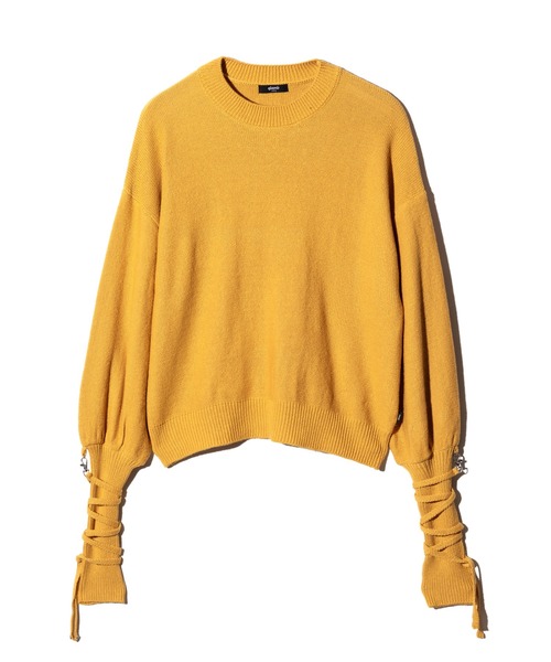 glamb（グラム）の「Blow Creed Knit / ブロウクリードニット（ニット/セーター・メンズ・イエロー/レッド/ブラック・M/L）」の8枚目の写真