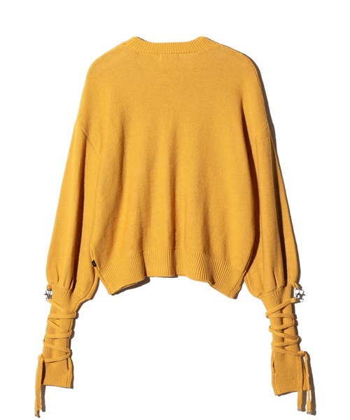 glamb（グラム）の「Blow Creed Knit / ブロウクリードニット（ニット/セーター・メンズ・イエロー/レッド/ブラック・M/L）」の9枚目の写真